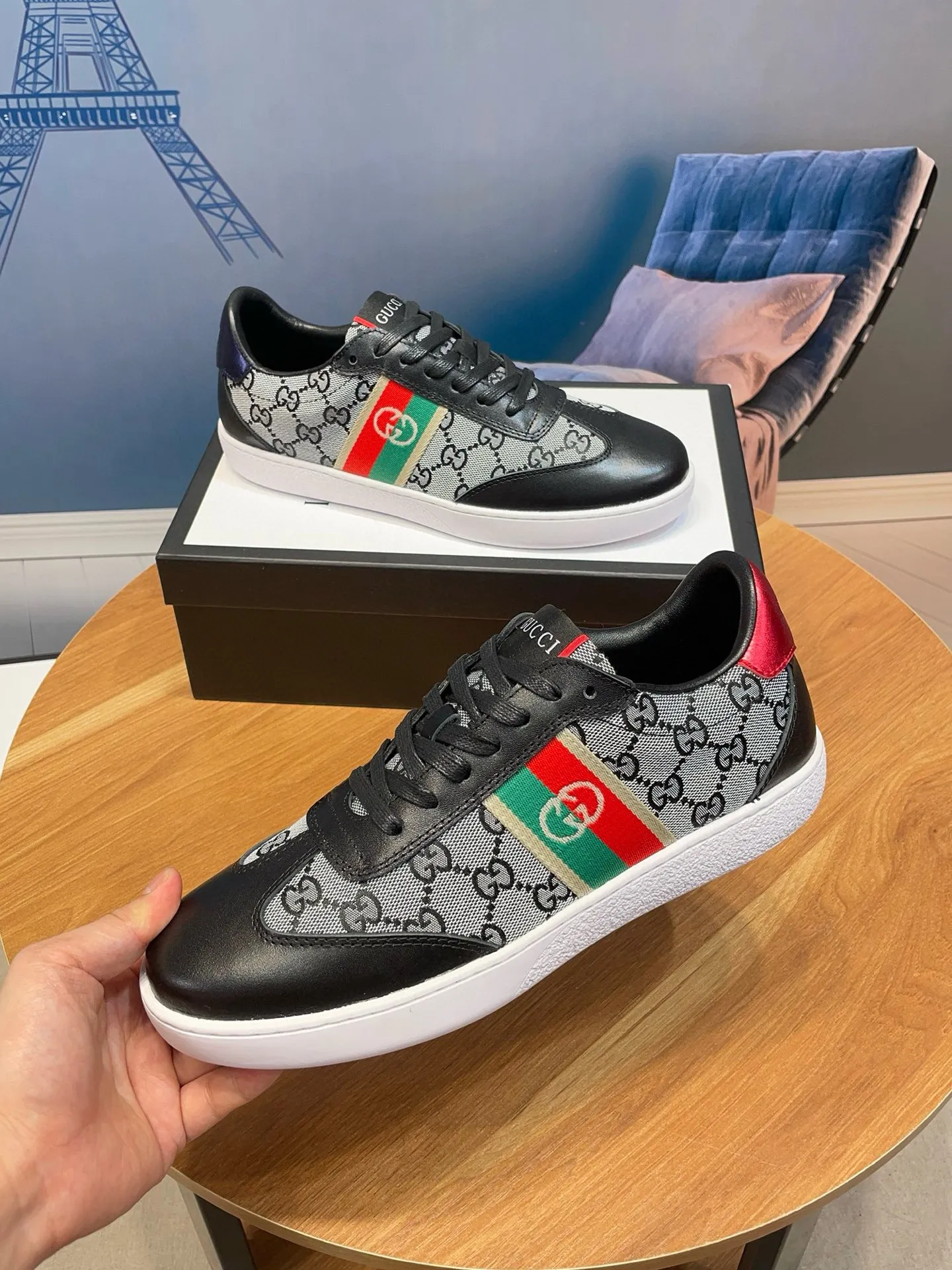 Men's clothing and shoes: 380💰New styles are here again! [Gucci Sports Men's Shoes] Gucci fashionable casual men's shoes 🇨🇳Original 1:1 mold, new model debuts first 💯Not high-profile but avant-garde, simple, low-key and fashionable, super versatile style 🌿Made of original cowhide with cloth ➕Sheepskin lining🎋The version is comfortable on the feet, first-class workmanship 🍍Size 38-44, (customized 45)